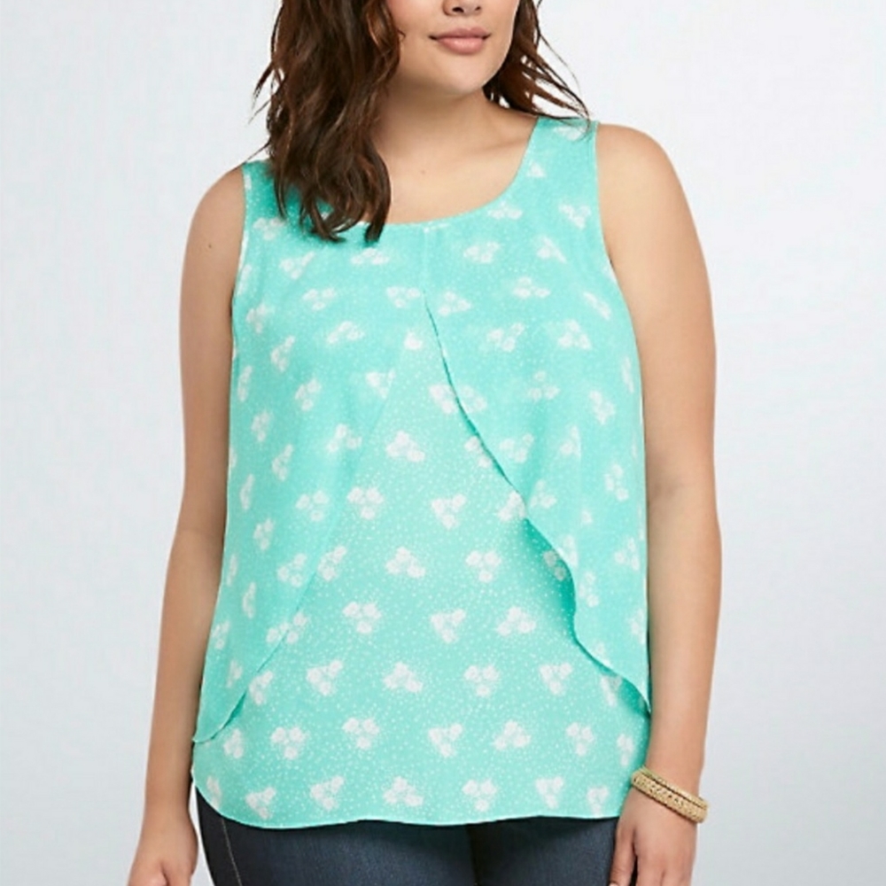 Torrid turquoise floral top